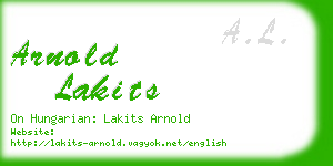 arnold lakits business card